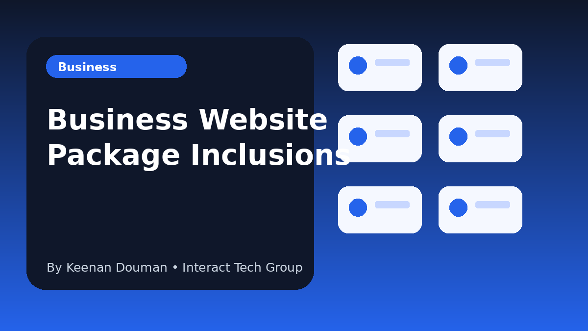 What Is Included in a Business Website Package?