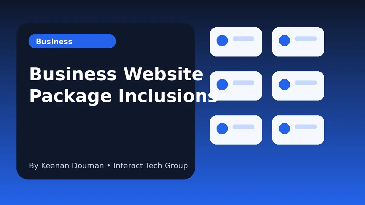 What Is Included in a Business Website Package?